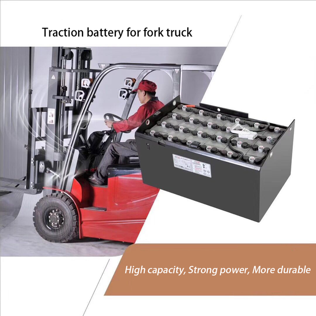 Traction battery for fork truck